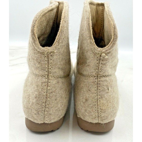 EMU Boots Womens Sz 8 Australia Shearling Style Brown Fabric Harper Mini - Picture 6 of 9